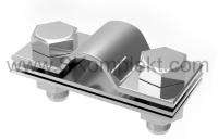 GALMAR Зажим прямой для подключения полосы (D12/D14; пол. <40мм, нержавеющая сталь)