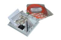 Кросс настенный Микро, предсобранный, 4 порта LC/UPC duplex, 50/125 мкм