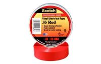 Scotch 35 (7000031668) красная, изоляционная лента высшего класса, 19мм х 20м х 0,18мм