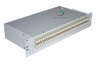 Кросс 19, предсобранный 2U, 64 порта LC/UPC duplex, 62.5/125 мкм