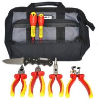 SK-16 B5 - набор изолированного инструмента электрика в сумке, 8 диэлектрических предметов
