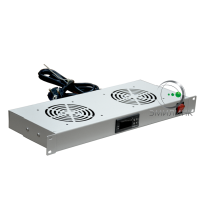 19 Вентиляторный модуль 2 элемента с термостатом, переднего крепления 1U