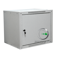 19 настенный шкаф СТАНДАРТ с металлической дверью 12U 600x600x635 мм - боковые стенки несъемные