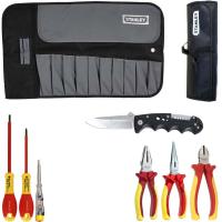 SK-16 S5 - набор изолированного инструмента электрика в скрутке, 8 предметов