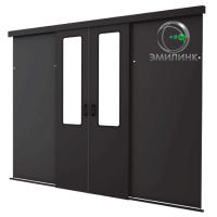 Дверь автоматическая двухстворчатая в комплекте с рамой 1200x2142 мм