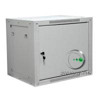 19 настенный шкаф СТАНДАРТ с металлической дверью 12U 600x520x635 мм - боковые стенки съемные
