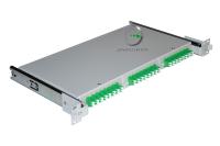 Кросс 19 выдвижной, предсобранный 1U, 24 порта LC/APC duplex, 9/125 мкм